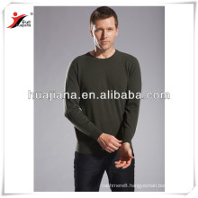 Flat knitting Men's basic design cashmere sweater